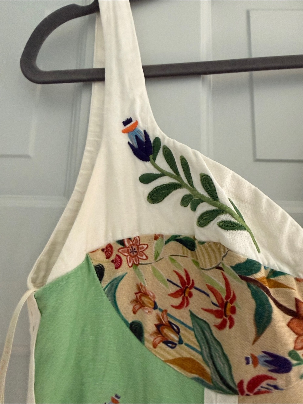 FARM Rio Floral Panel Maxi Dress in Green, Yellow & Cream - Picture 6 of 9
